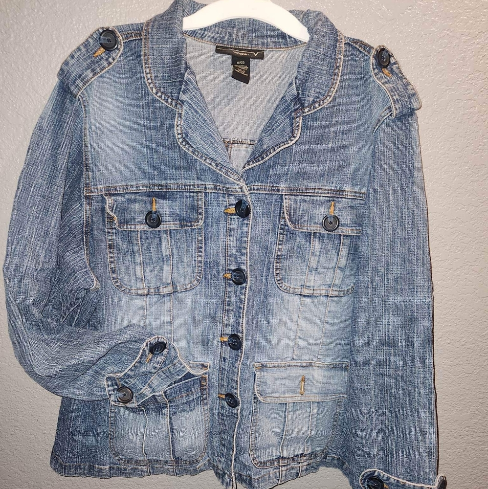 Denim utility style jacket